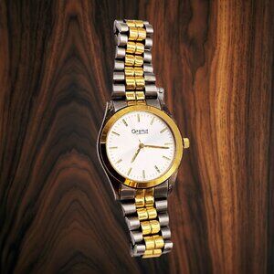 Caravelle by Bulova Two-Tone Stainless Steel Dress Watch Gold Silver 30mm